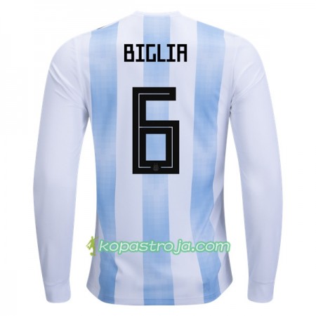 Billiga Fotbollströjor Argentina Biglia 6 VM 2018 Hemma tröja Långärmad